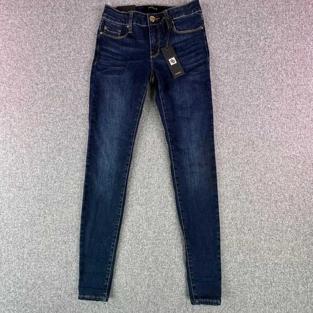 Numero Jeans Womens 26 Vienna Optimum Blue Skinny Stretch Dark Wash NEW